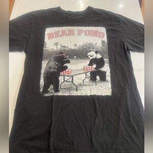 Riot Society Black 'Bear Pong' Graphic Tee